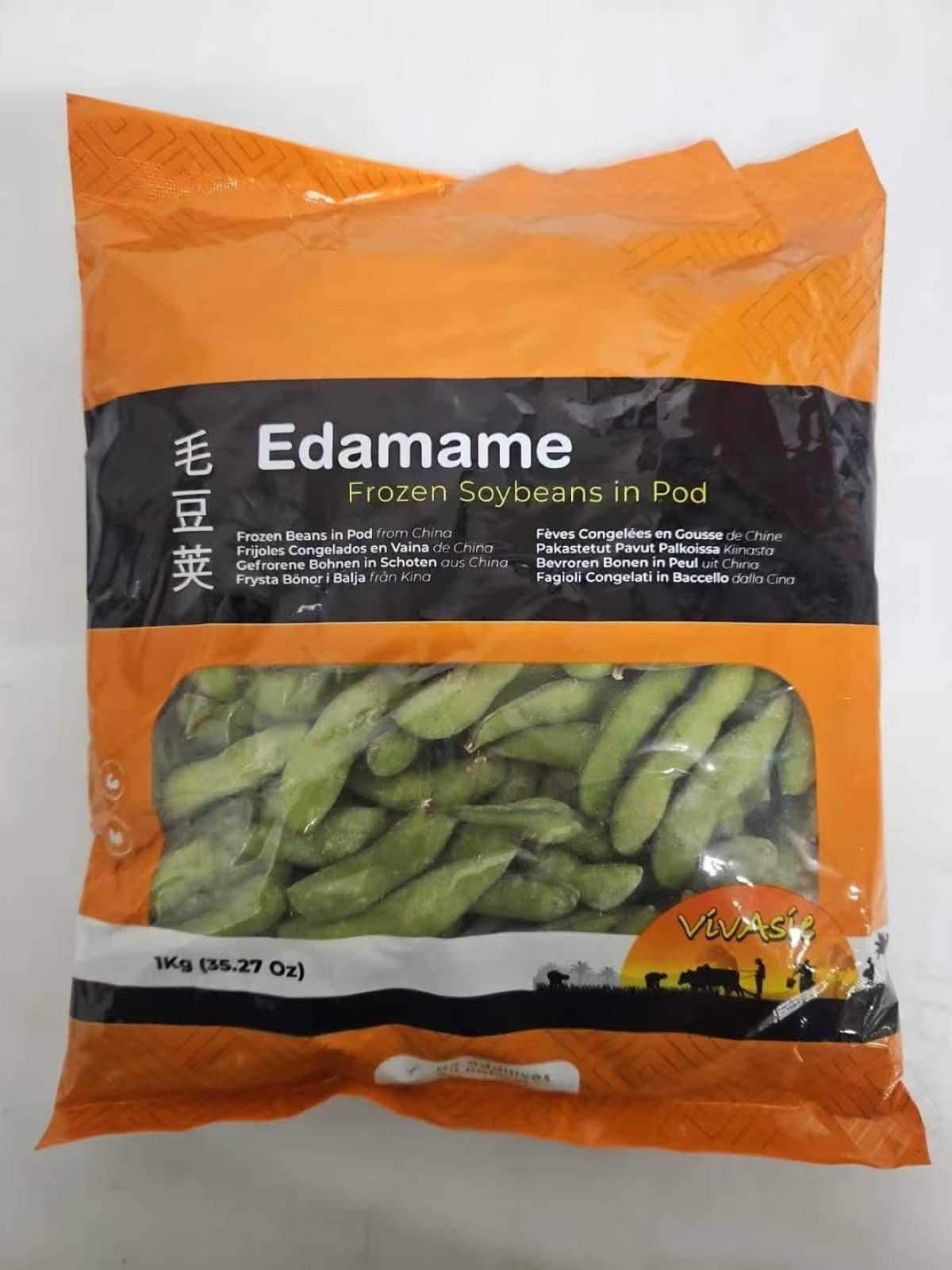 Bevroren Edamame in Peul (毛豆夹) 1kg