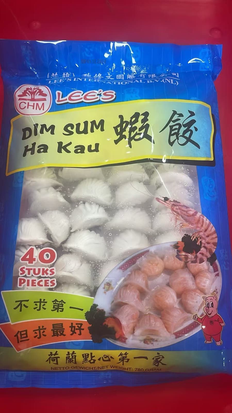 Ha Kau Garnalendumplings (虾饺) 40 stuks 780g
