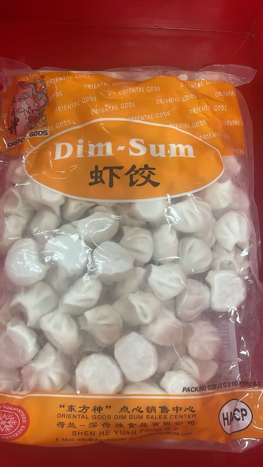 Ha Kau Garnalendumplings (虾饺) 100 stuks 2.2kg